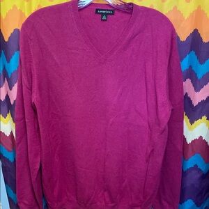 Lands' End V-Neck Pink Sweater
